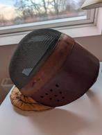 Antiek leren schermmasker, Gebruikt, Maat XL, Vechtsportbescherming, Ophalen of Verzenden