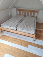 Tweepersoons bed 160x200 incl Ikea matrassen, Huis en Inrichting, Slaapkamer | Bedden, Ophalen, Wit, Tweepersoons, 200 cm
