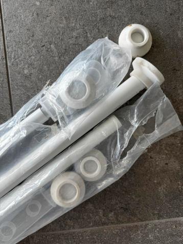 3x Douchegordijn Ikea wit Botaren Barsjen en Ringsjon - afbeelding 7