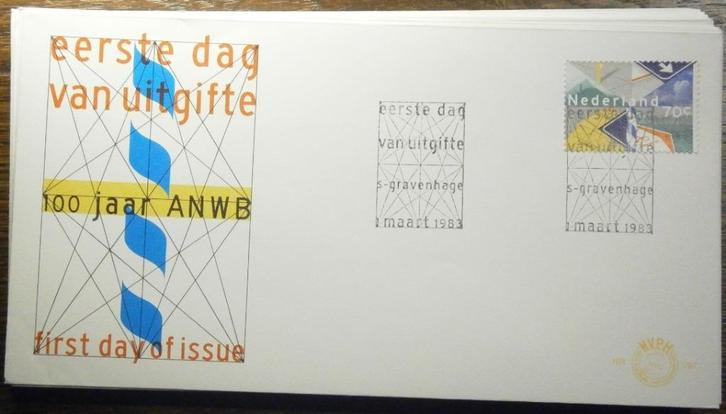 NVPH 207 100 jaar ANWB - Den Haag 1-3-1983, Postzegels en Munten, Postzegels | Eerstedagenveloppen, Nederland, Ophalen of Verzenden