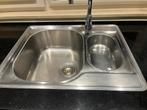 Spoelbak rvs, Minder dan 50 cm, Ophalen of Verzenden, Zo goed als nieuw, Minder dan 100 cm