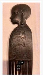 Houten Afrikaanse kam, mooi bewerkt, 23 x 6,5 cm, Ophalen of Verzenden