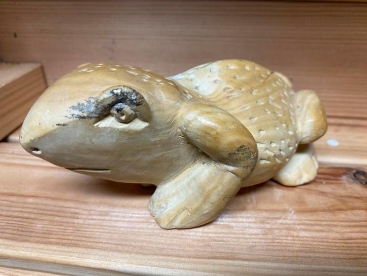 Zeepsteen (soapstone) Kikker Beeldje, Antiek en Kunst, Kunst | Beelden en Houtsnijwerken, Ophalen of Verzenden