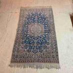 Vintage handgeknoopt Perzisch tapijt blauw 200/118, Gebruikt, Blauw, Etten-Leur, Ophalen of Verzenden