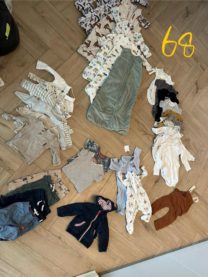 Kledingpakket jongens 68 incl slaapzakken, Kinderen en Baby's, Babykleding | Baby-kledingpakketten, Gebruikt, Maat 68, Ophalen of Verzenden