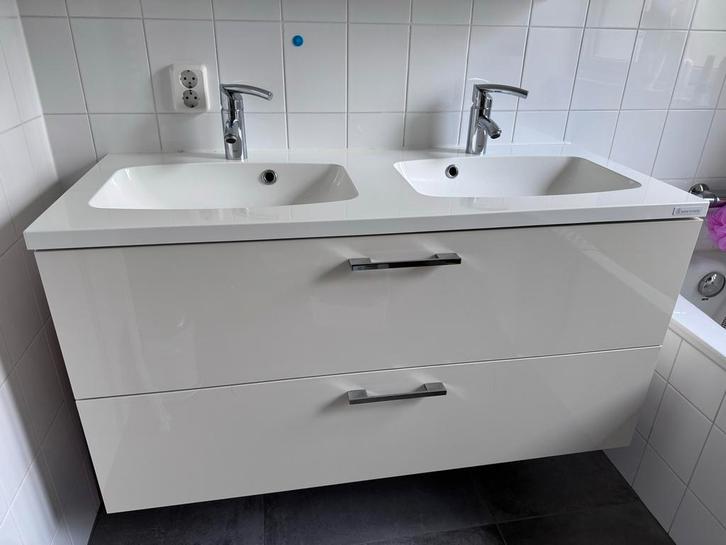 Detremmerie badmeubel met Grohe kranen, Huis en Inrichting, Badkamer | Badkamermeubels, Gebruikt, Wastafelkast, Minder dan 100 cm