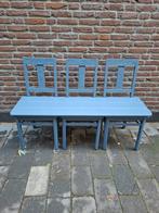 Bankje eettafelbank tuinbank unieke bank retro brocante, Ophalen, Huis en Inrichting