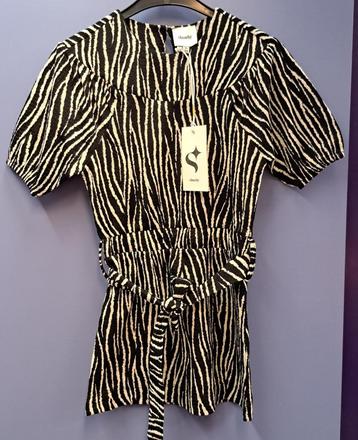 Shoeby meisjes jurk met zebra print zw/wi nieuw 98-104 48569 beschikbaar voor biedingen