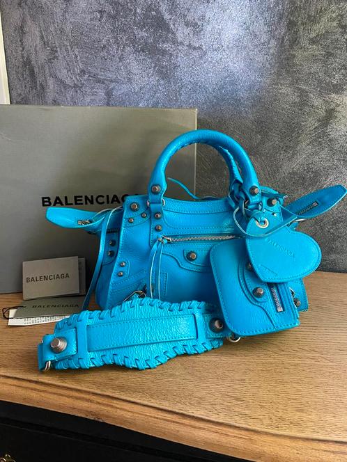 Balenciaga tas 1/1, Sieraden, Tassen en Uiterlijk, Tassen | Damestassen, Zo goed als nieuw, Schoudertasje, Blauw, Ophalen