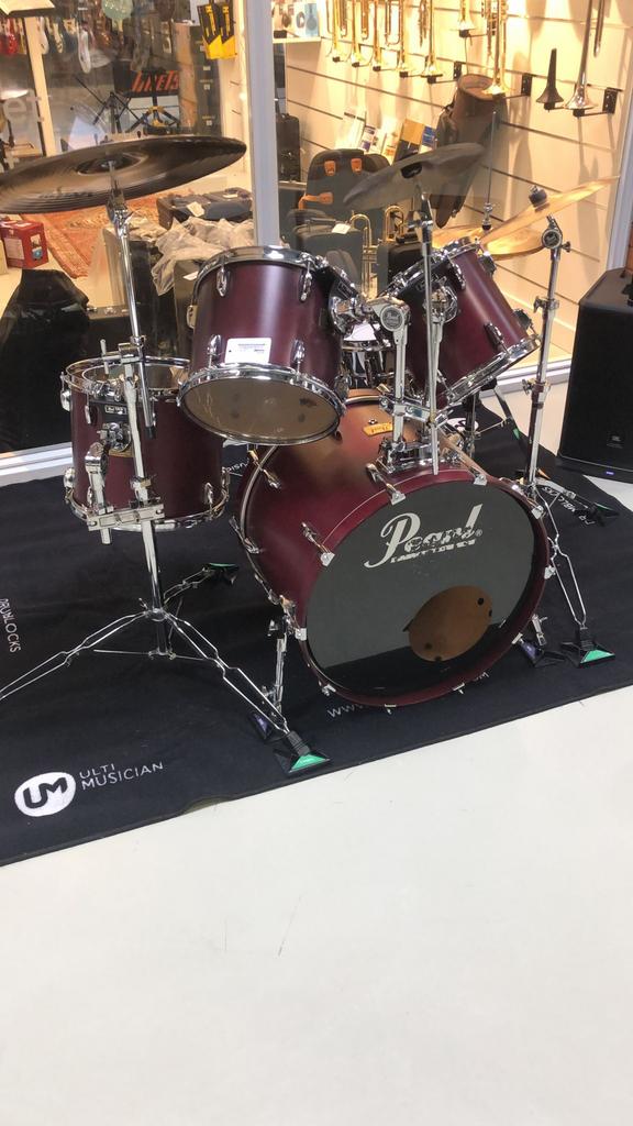 Pearl Drumstel - Rood, Muziek en Instrumenten, Drumstellen en Slagwerk, Ophalen, Zo goed als nieuw, Pearl