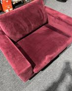 Nette Bankstel suede stof bordo bank 1 persoons bank stel, Ophalen, Eenpersoons, 75 tot 100 cm, Zo goed als nieuw