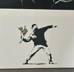 BANKSY Flower Thrower Canvas Print  60 x 40, Ophalen of Verzenden