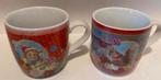 2 Mokken van AH: 1x Eekhoorn/1x Meisje met bloemen.H.7,5 cm, Huis en Inrichting, Keuken | Servies, Overige typen, Ophalen of Verzenden