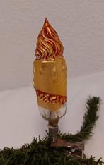 Oude Antieke kerstbal kaars op clip, Verzenden, Gebruikt