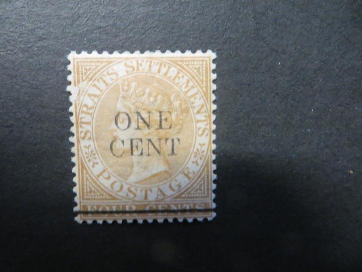 A03396: Straits Settlements QV 1 c CA, Postzegels en Munten, Postzegels | Azië, Ophalen of Verzenden