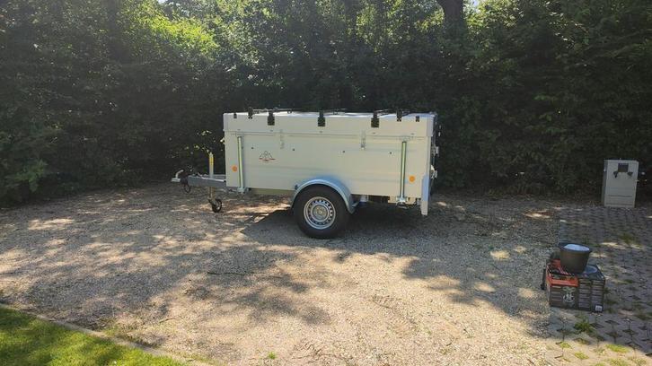 Vouwwagen, staal/aluminium, vrijwel nieuw., Caravans en Kamperen, Vouwwagens, Overige merken, tot en met 2, Grijs, Ophalen