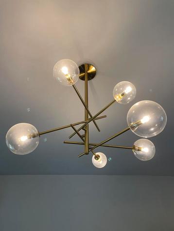 Grape pendant designer lamp - goud en glas beschikbaar voor biedingen