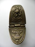 Antiek Katholiek bronzen gedecoreerd wierook schuit scheepje, Antiek en Kunst, Ophalen of Verzenden