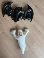 Opblaasbare vleermuis en spookje Halloween, Ophalen of Verzenden, Zo goed als nieuw, Versiering, Halloween of Griezel