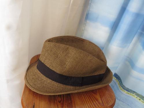 bruine straw hat mt 58, Kleding | Heren, Hoeden en Petten, Gedragen, Hoed, 58 of 59 cm (L, 7¼ of ⅜ inch), Ophalen of Verzenden