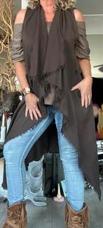 Lang gilet, one size , donkerbruin, nieuw, Bruin, Maat 42/44 (L), Nieuw, Issima