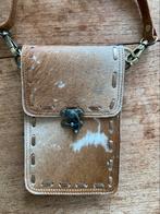 Huiden-leren schoudertasje, Sieraden, Tassen en Uiterlijk, Tassen | Schoudertassen, Ophalen of Verzenden, Zo goed als nieuw, Bruin
