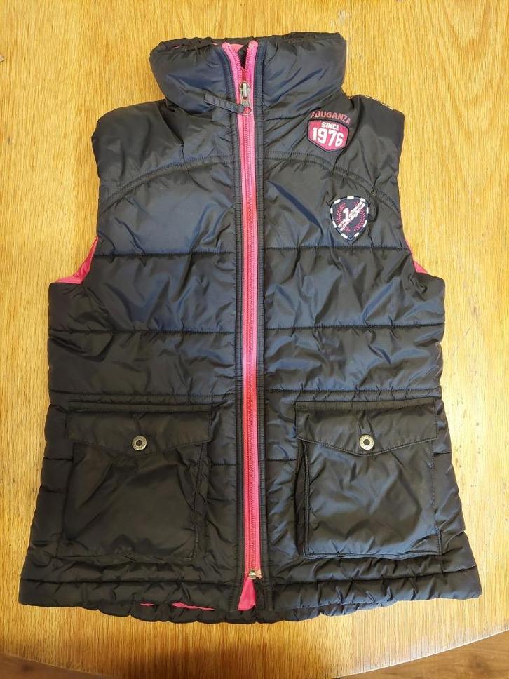 Bodywarmer Fouganza 134-140, Kinderen en Baby's, Kinderkleding | Maat 134, Gebruikt, Meisje, Jas, Ophalen of Verzenden