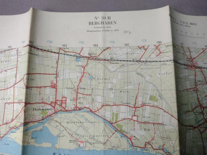 39 H Bergharen Druten Andelst Batenburg Woezik 1957, Antiek en Kunst, Kunst | Litho's en Zeefdrukken, Ophalen of Verzenden