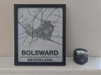 3D print stadskaart Bolsward plattegrond cadeau friesland, Minder dan 50 cm, Nieuw, Ophalen of Verzenden, Print