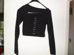 Zwarte korte top, maat S, merk Zara, Kleding | Dames, Tops, Ophalen of Verzenden, Zo goed als nieuw, Lange mouw, Maat 36 (S)