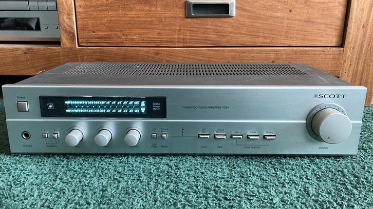 Vintage versterker Scott 428A, Audio, Tv en Foto, Versterkers en Receivers, Zo goed als nieuw, Stereo, Minder dan 60 watt, Overige merken