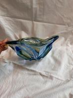 Murano schaal - triangel schaal van blauw en groen glas, Antiek en Kunst, Ophalen