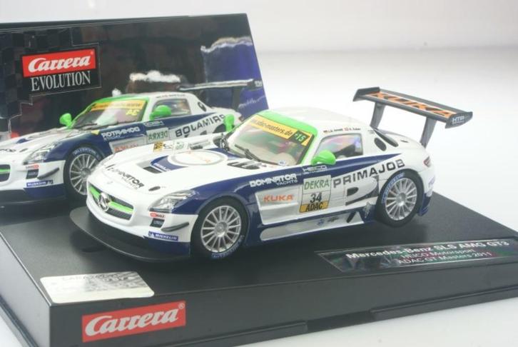 Carrera Evolution Mercedes Benz SLS ( NERGENS GOEDKOPER ), Kinderen en Baby's, Speelgoed | Racebanen, Nieuw, Racebaan, Elektrisch