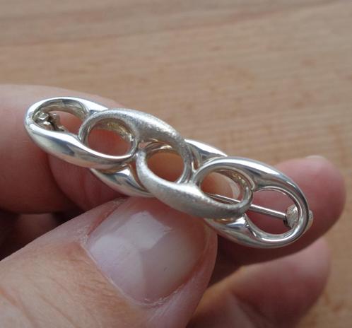 zilveren broche Moser en Pfeil Pforzheim [679], Sieraden, Tassen en Uiterlijk, Broches, Zo goed als nieuw, Zilver, Zilver, Minder dan 4 cm