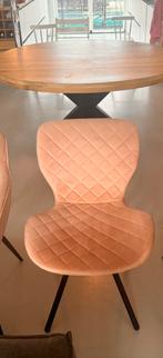 Eetkamerstoelen Lucca 2 stuks roze velvet, Huis en Inrichting, Ophalen, Twee, Overige kleuren, Zo goed als nieuw
