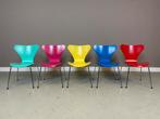 5 Fritz Hansen vlinderstoelen 7 series Arne Jacobsen I.Z.G.S, Ophalen, Zo goed als nieuw, Metaal, Vijf, Zes of meer stoelen