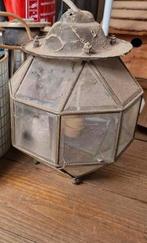 Vintage lamp met glazen panelen, Ophalen, Gebruikt, Vintage, Glas
