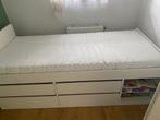 Bed 1 persoons, Huis en Inrichting, Slaapkamer | Bedden, Ophalen, Gebruikt, 90 cm, Eenpersoons
