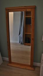 Houten spiegel 180cm, Ophalen, Zo goed als nieuw, 150 tot 200 cm, Rechthoekig