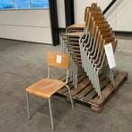 Set van 8 vintage schoolstoelen  Haarlem, Huis en Inrichting, Ophalen, Gebruikt, Bruin