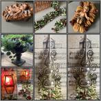 Oude kerst, engel, piek, slinger, blik, klok, deukbal, doos., Diversen, Kerst, Ophalen of Verzenden, Gebruikt