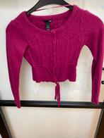 Fuchsia H&M Wollen Crop Vest - XS, Ophalen of Verzenden, Zo goed als nieuw, Maat 34 (XS) of kleiner, Roze
