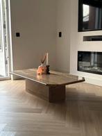 Travertin salontafel japandi bruin, Huis en Inrichting, Ophalen, Overige materialen, 100 tot 150 cm, 50 tot 100 cm