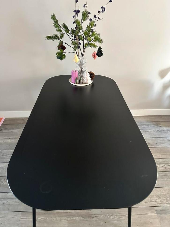 Mango houten zwarte eettafel VT wonen, 180x90, Huis en Inrichting, Tafels | Eettafels, Gebruikt, 50 tot 100 cm, 150 tot 200 cm