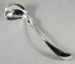 Zilveren juslepel of eierlepel parelrand antiek 835 zilver, Antiek en Kunst, Ophalen of Verzenden, Zilver