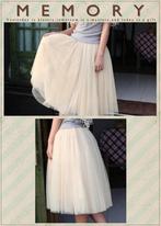 SALES! Beige of witte lange petticoat 70 cm One size, Maat 38/40 (M), Carnaval, Nieuw, Ophalen of Verzenden