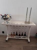 Originele Riviéra Maison wijntafel op wieltjes, Huis en Inrichting, Ophalen, 50 tot 100 cm, Rond, Zo goed als nieuw