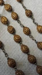 Vintage rozenkrans Italy bruin, Verzamelen, Religie, Ophalen of Verzenden, Zo goed als nieuw, Sieraad, Christendom | Katholiek