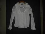 S21) witte roezel blouse studio anneloes maat m katoen, Maat 38/40 (M), Ophalen of Verzenden, Wit, Zo goed als nieuw
