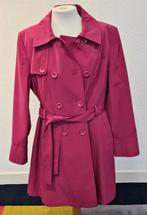 Trenchcoat, mantel, jas – maat 46 – fuchsia roze, Maat 46/48 (XL) of groter, Ophalen of Verzenden, Zo goed als nieuw, Roze